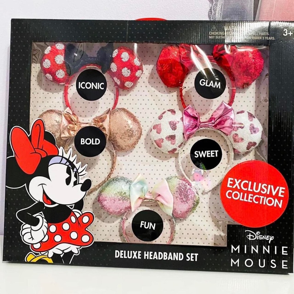 Disney Official Minnie Mouse Bow Sequin Ears Headbands